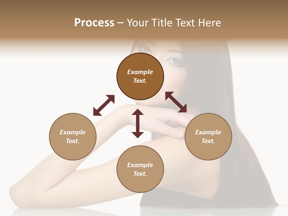 Sexy White Background Hair PowerPoint Template