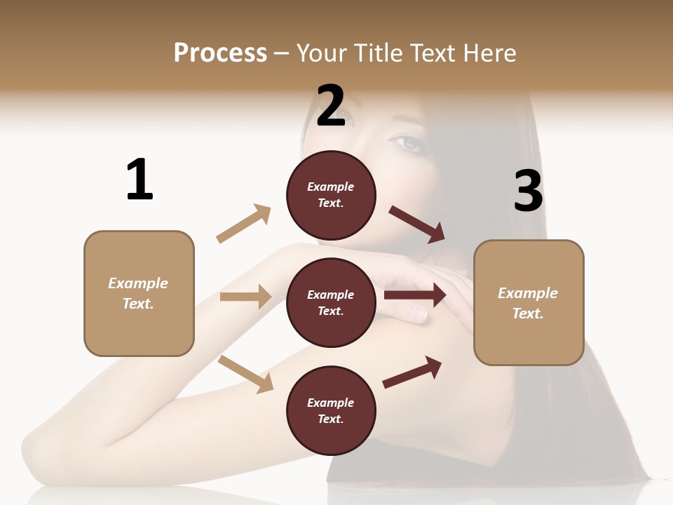 Sexy White Background Hair PowerPoint Template