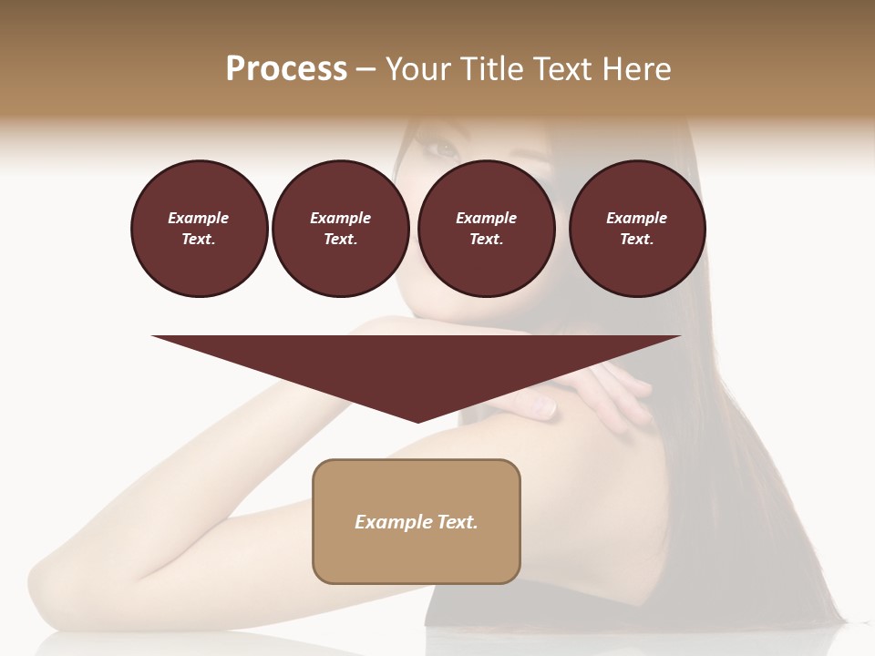 Sexy White Background Hair PowerPoint Template