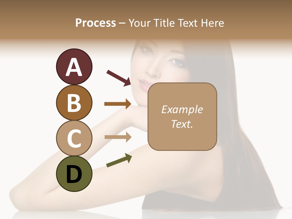 Sexy White Background Hair PowerPoint Template