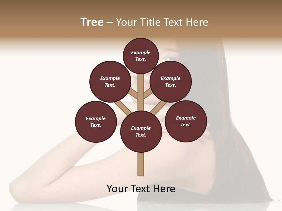 Sexy White Background Hair PowerPoint Template