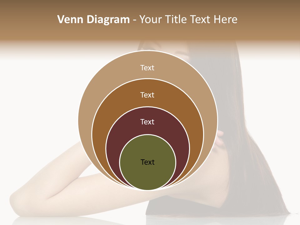 Sexy White Background Hair PowerPoint Template