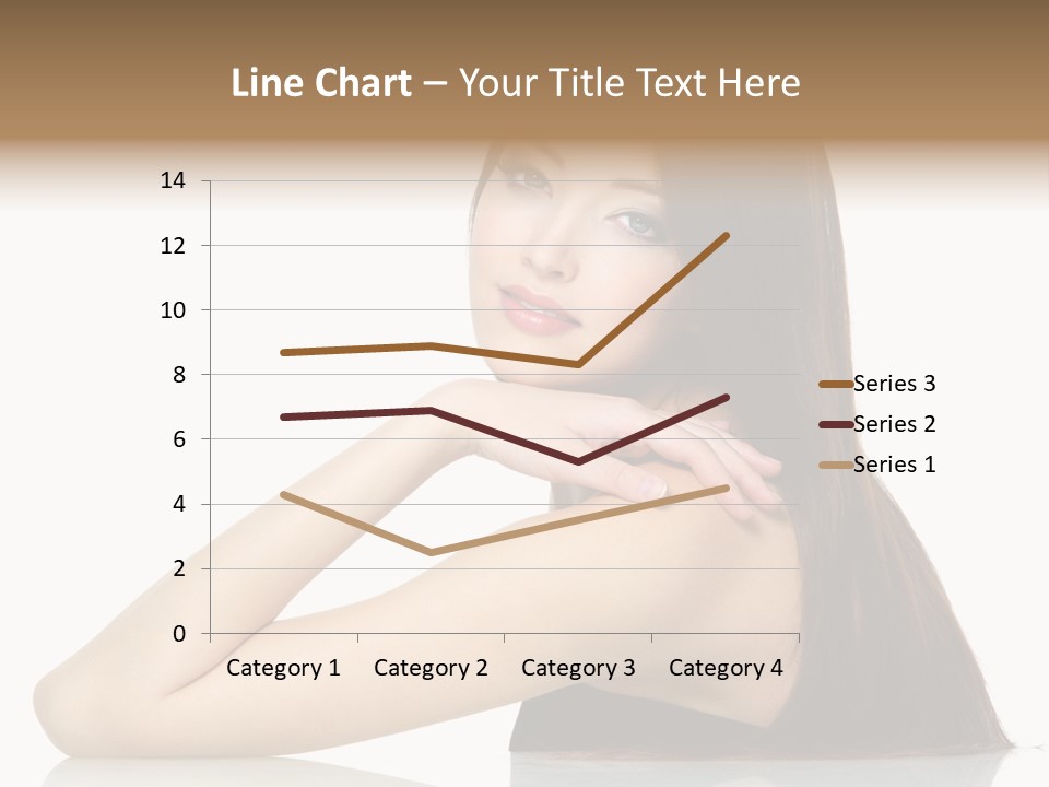 Sexy White Background Hair PowerPoint Template