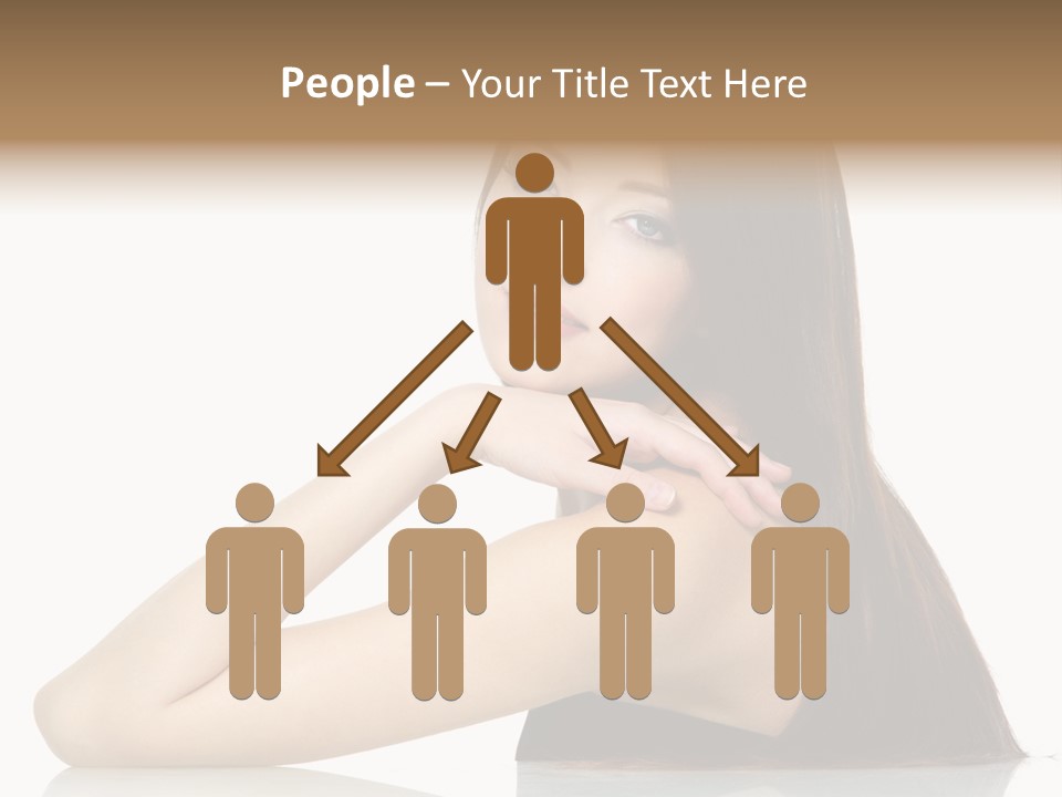 Sexy White Background Hair PowerPoint Template