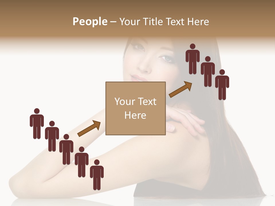 Sexy White Background Hair PowerPoint Template