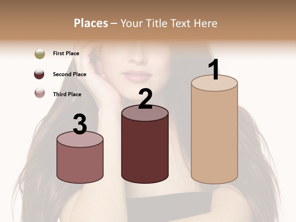 Pretty Glamour Young Woman PowerPoint Template