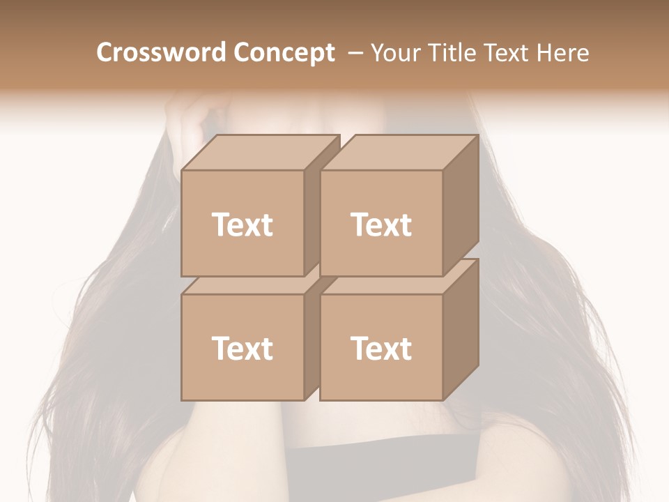 Pretty Glamour Young Woman PowerPoint Template