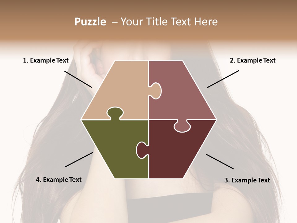 Pretty Glamour Young Woman PowerPoint Template