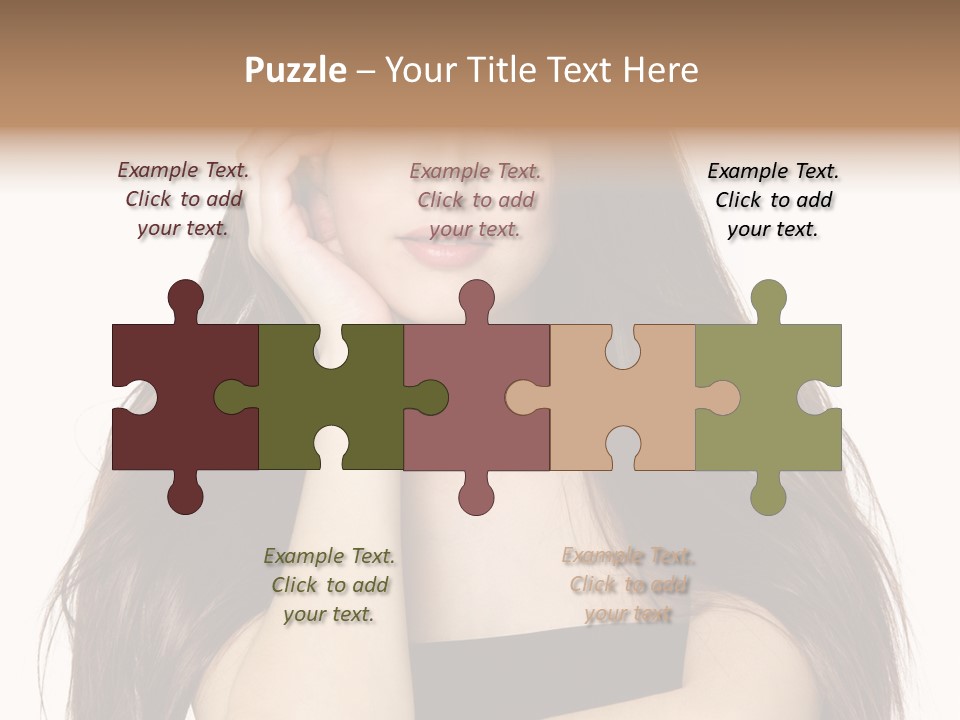 Pretty Glamour Young Woman PowerPoint Template