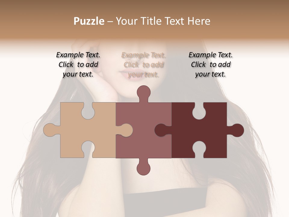 Pretty Glamour Young Woman PowerPoint Template