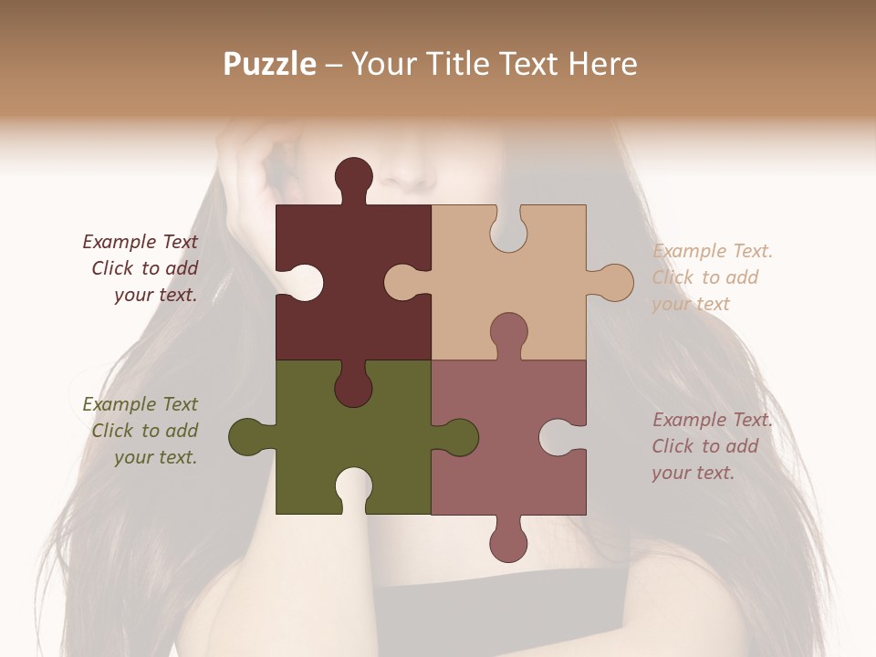 Pretty Glamour Young Woman PowerPoint Template