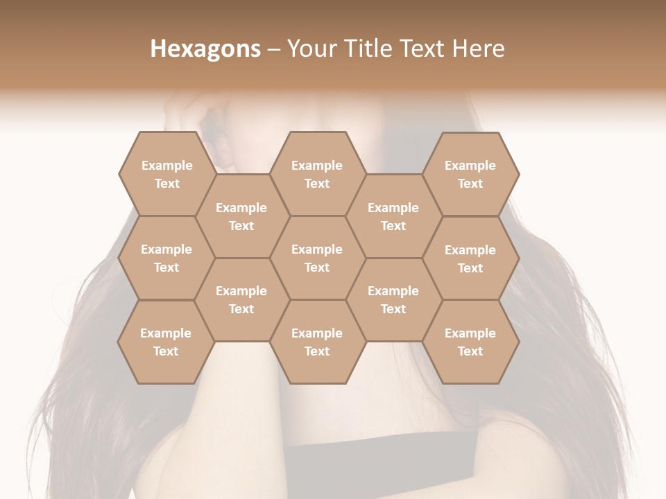 Pretty Glamour Young Woman PowerPoint Template