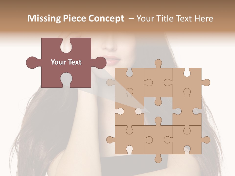 Pretty Glamour Young Woman PowerPoint Template