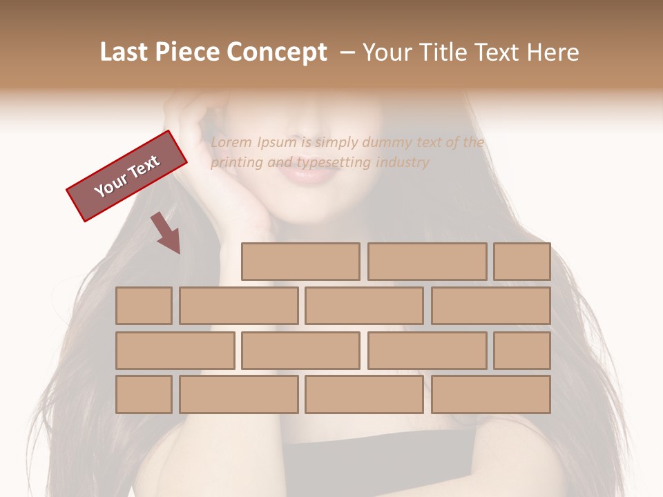 Pretty Glamour Young Woman PowerPoint Template