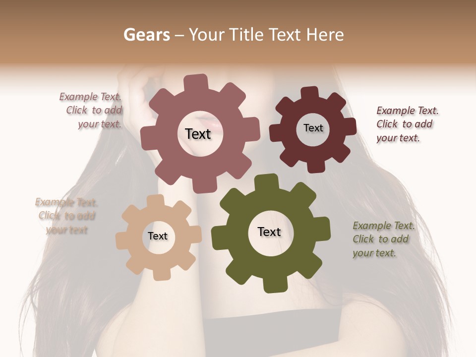 Pretty Glamour Young Woman PowerPoint Template