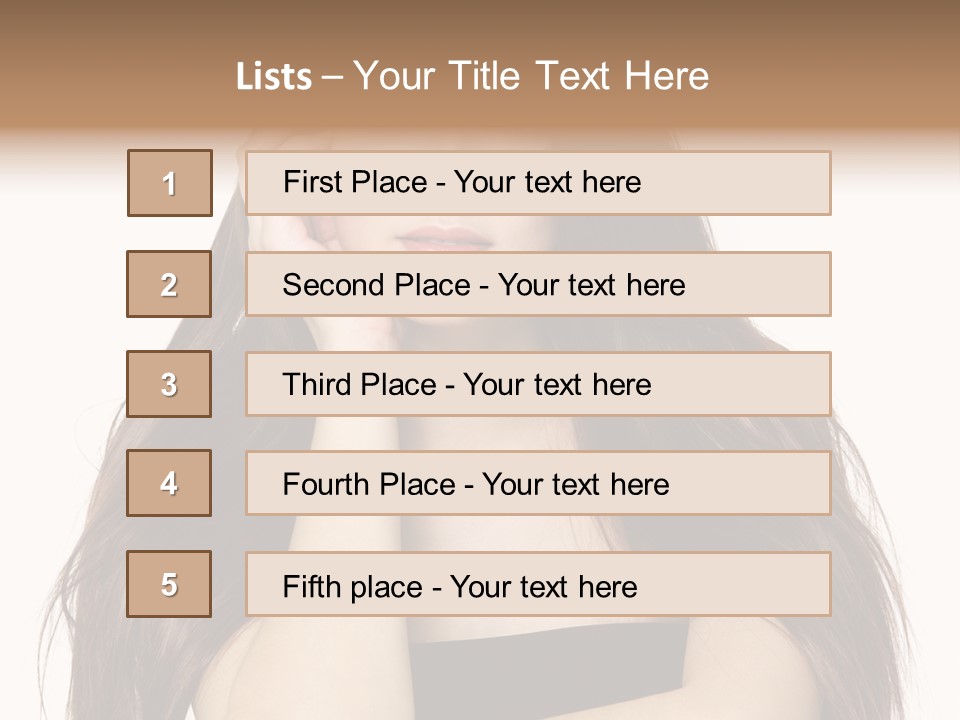 Pretty Glamour Young Woman PowerPoint Template