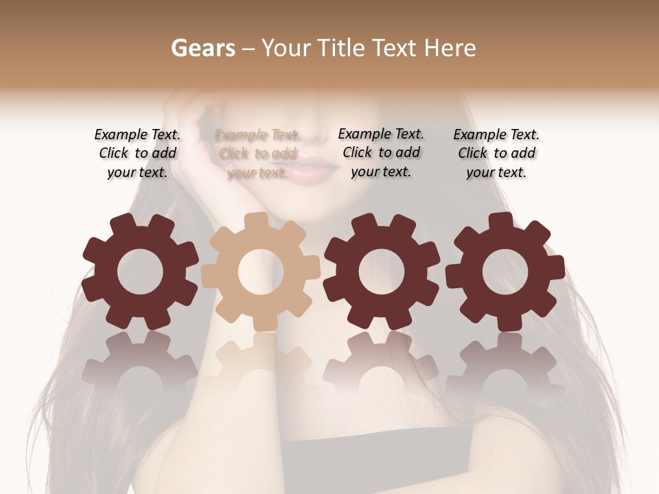 Pretty Glamour Young Woman PowerPoint Template