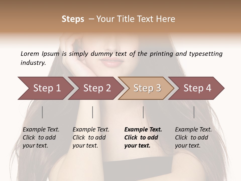 Pretty Glamour Young Woman PowerPoint Template