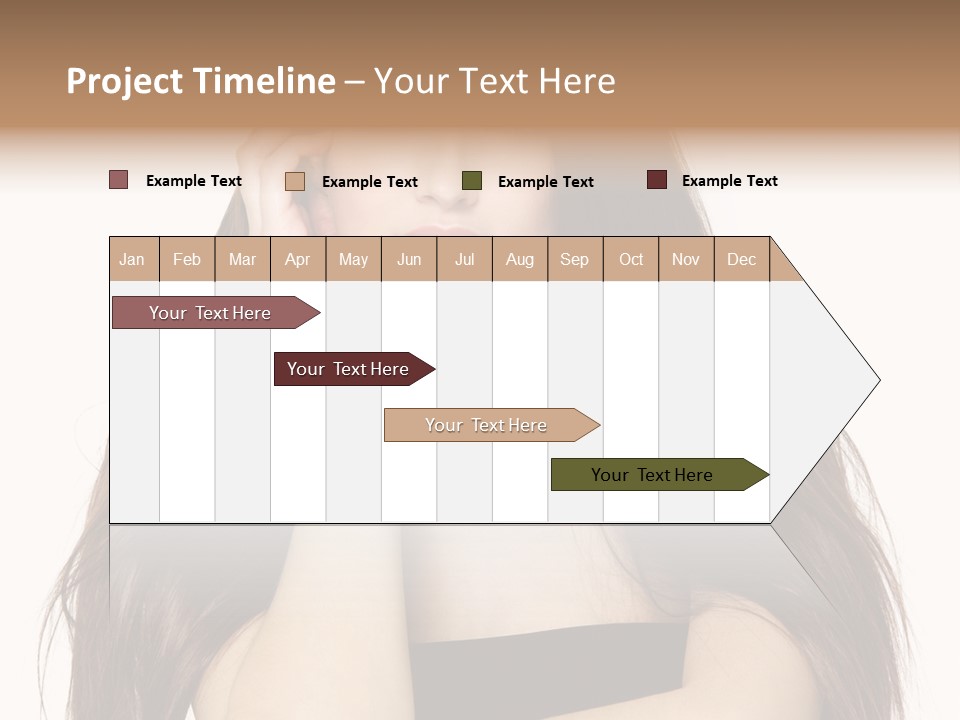 Pretty Glamour Young Woman PowerPoint Template