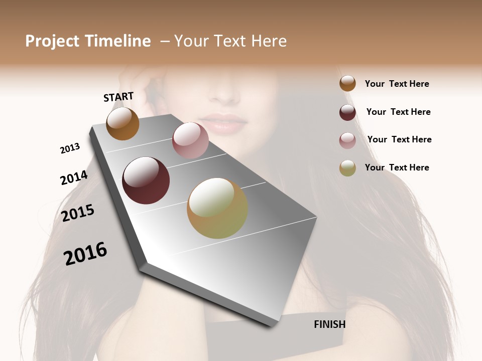 Pretty Glamour Young Woman PowerPoint Template