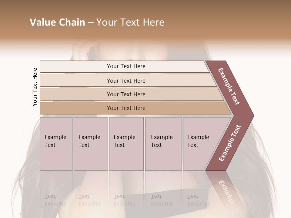 Pretty Glamour Young Woman PowerPoint Template