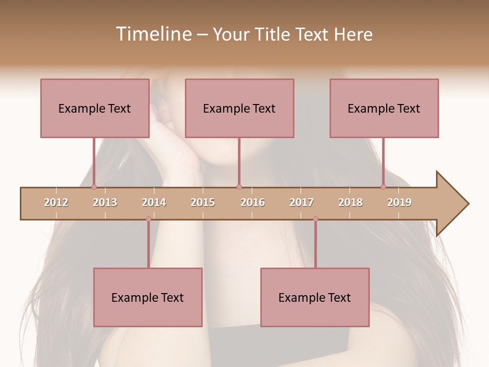 Pretty Glamour Young Woman PowerPoint Template