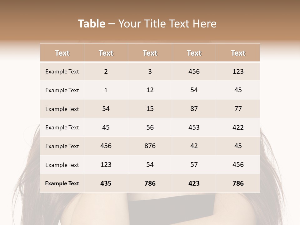 Pretty Glamour Young Woman PowerPoint Template