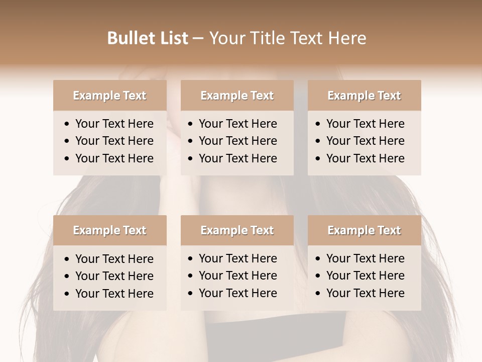 Pretty Glamour Young Woman PowerPoint Template