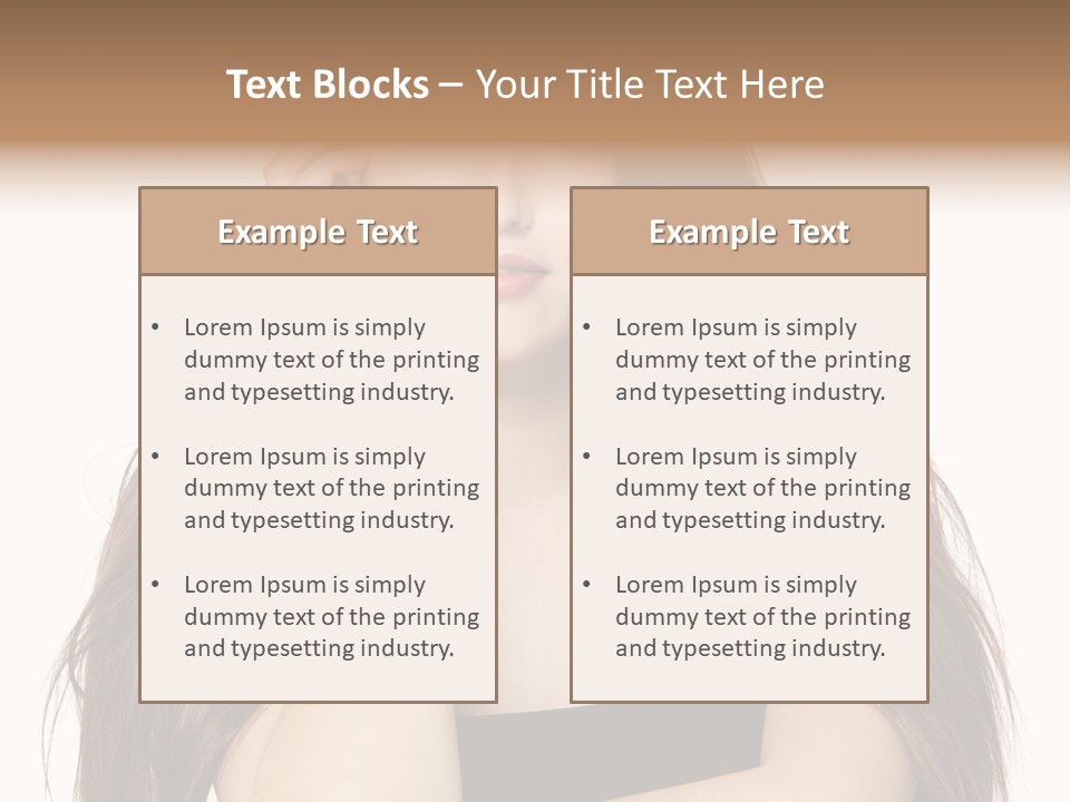 Pretty Glamour Young Woman PowerPoint Template