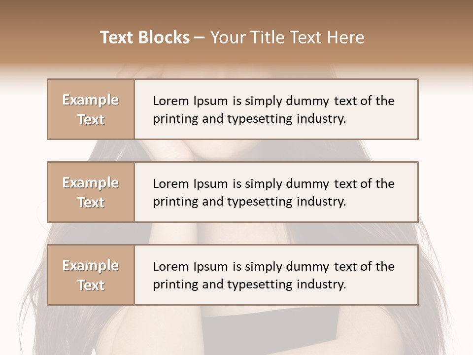 Pretty Glamour Young Woman PowerPoint Template