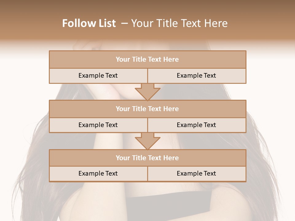 Pretty Glamour Young Woman PowerPoint Template