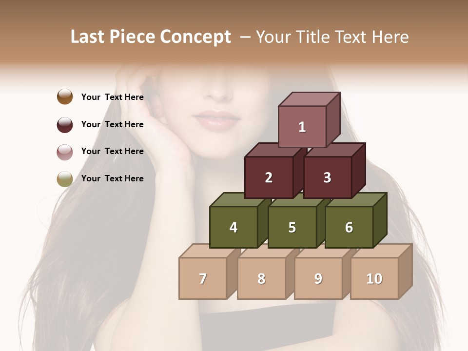 Pretty Glamour Young Woman PowerPoint Template