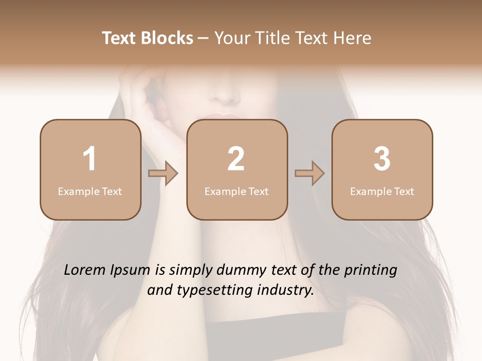 Pretty Glamour Young Woman PowerPoint Template