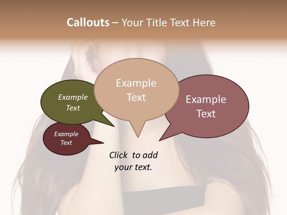 Pretty Glamour Young Woman PowerPoint Template