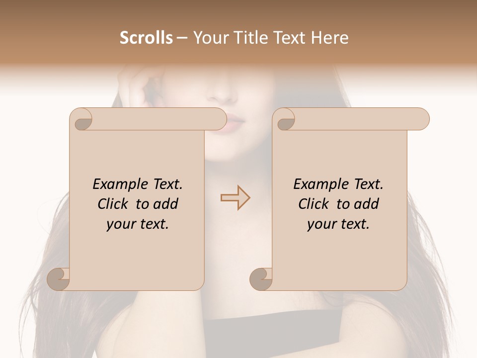 Pretty Glamour Young Woman PowerPoint Template