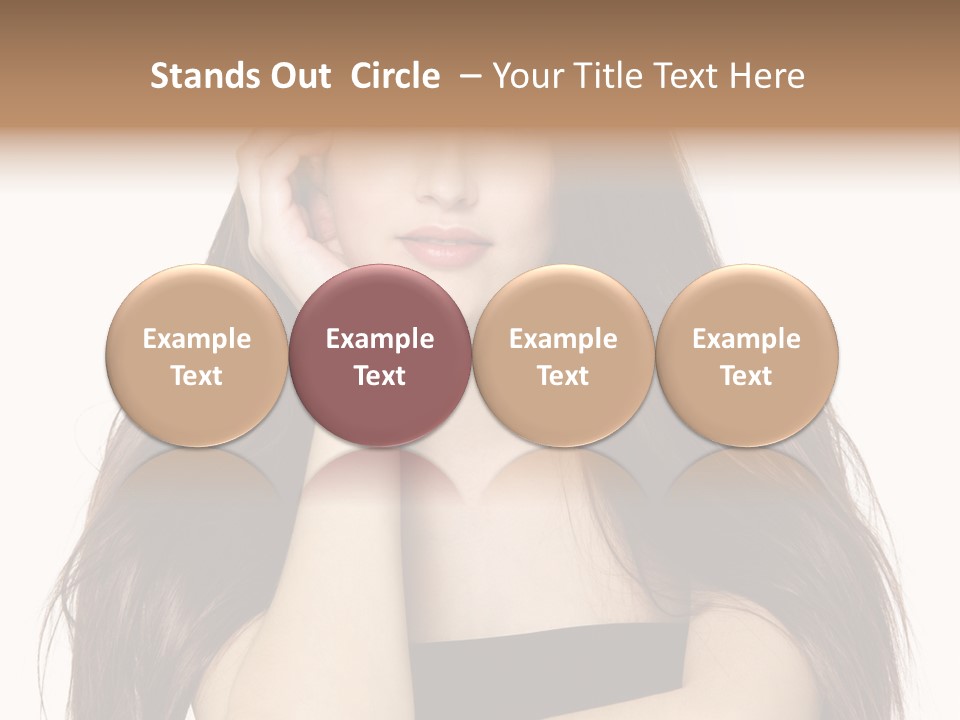 Pretty Glamour Young Woman PowerPoint Template