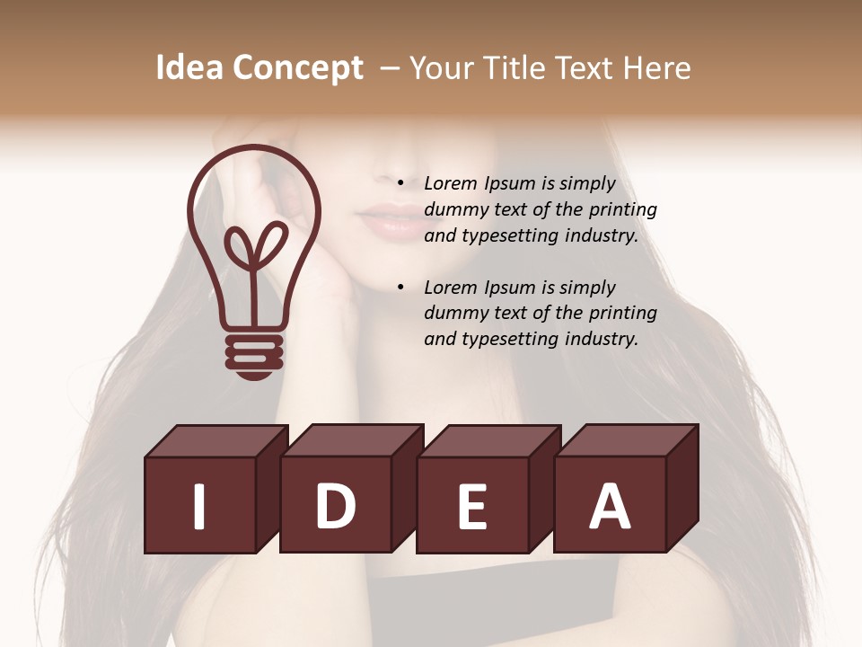 Pretty Glamour Young Woman PowerPoint Template