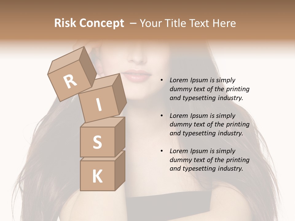 Pretty Glamour Young Woman PowerPoint Template