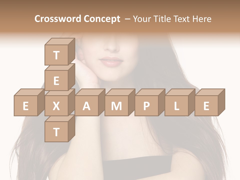 Pretty Glamour Young Woman PowerPoint Template