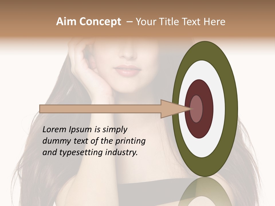 Pretty Glamour Young Woman PowerPoint Template