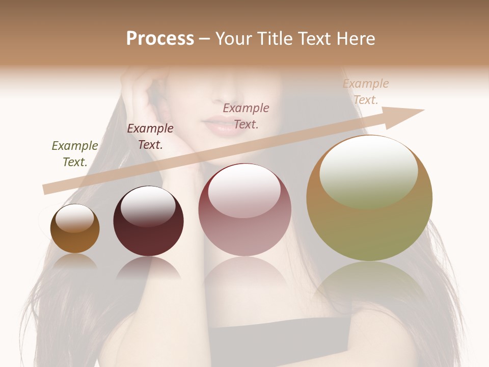 Pretty Glamour Young Woman PowerPoint Template