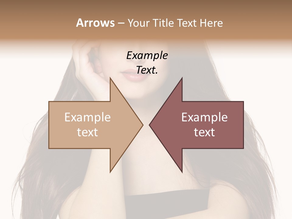 Pretty Glamour Young Woman PowerPoint Template