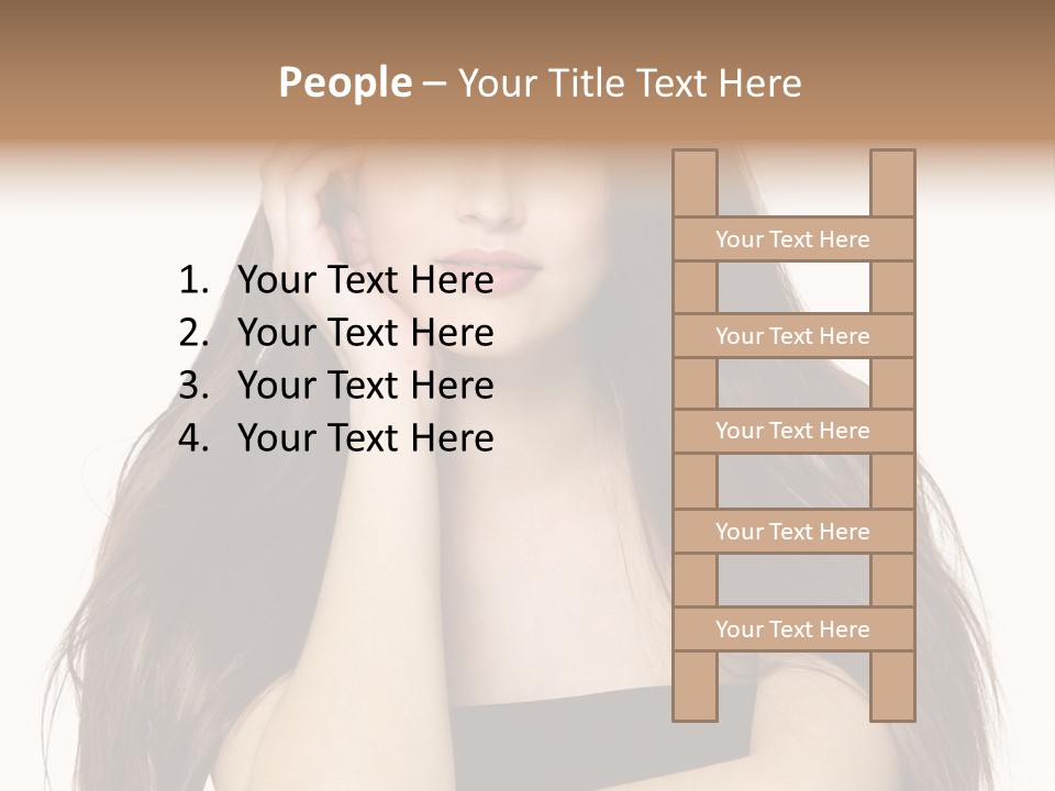 Pretty Glamour Young Woman PowerPoint Template