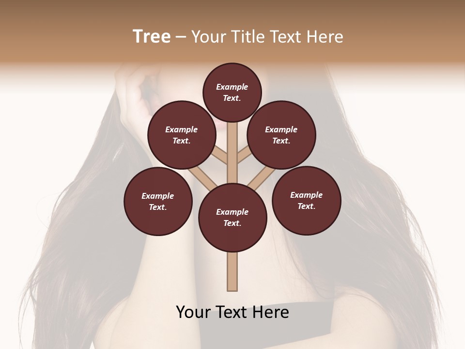 Pretty Glamour Young Woman PowerPoint Template