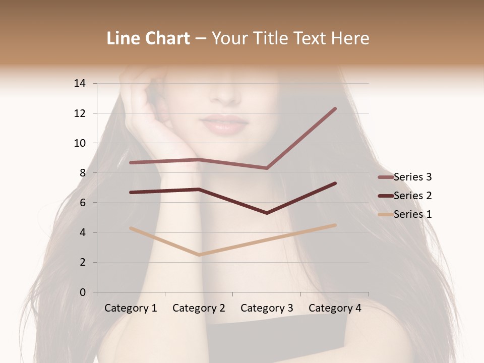 Pretty Glamour Young Woman PowerPoint Template