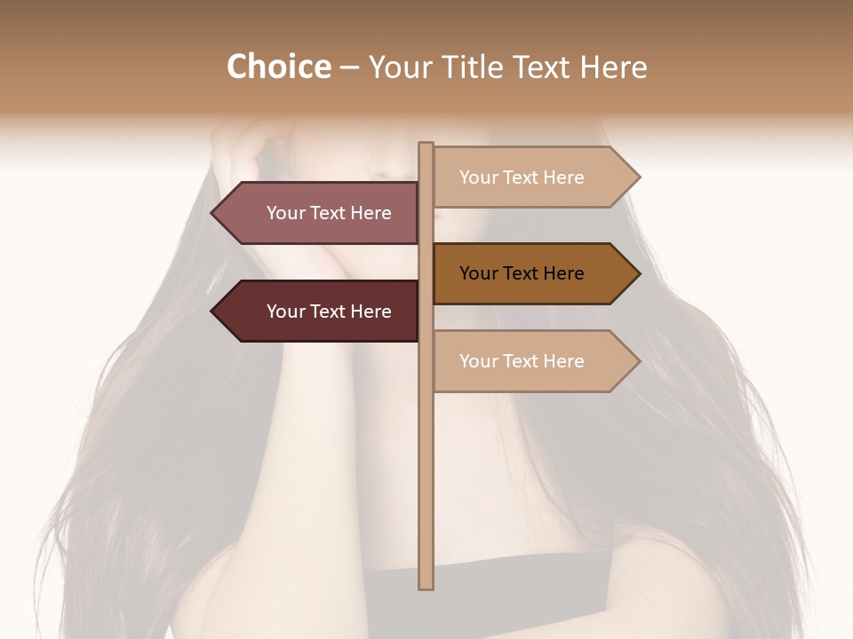 Pretty Glamour Young Woman PowerPoint Template