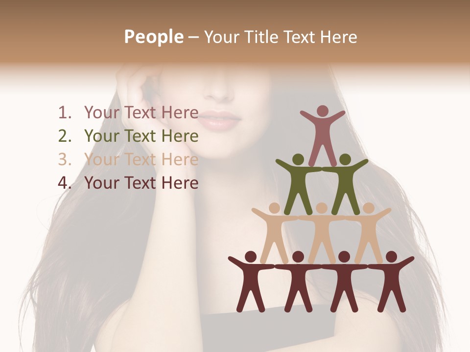 Pretty Glamour Young Woman PowerPoint Template