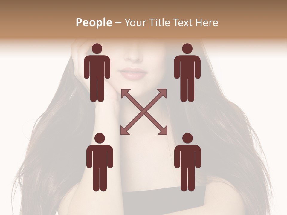 Pretty Glamour Young Woman PowerPoint Template