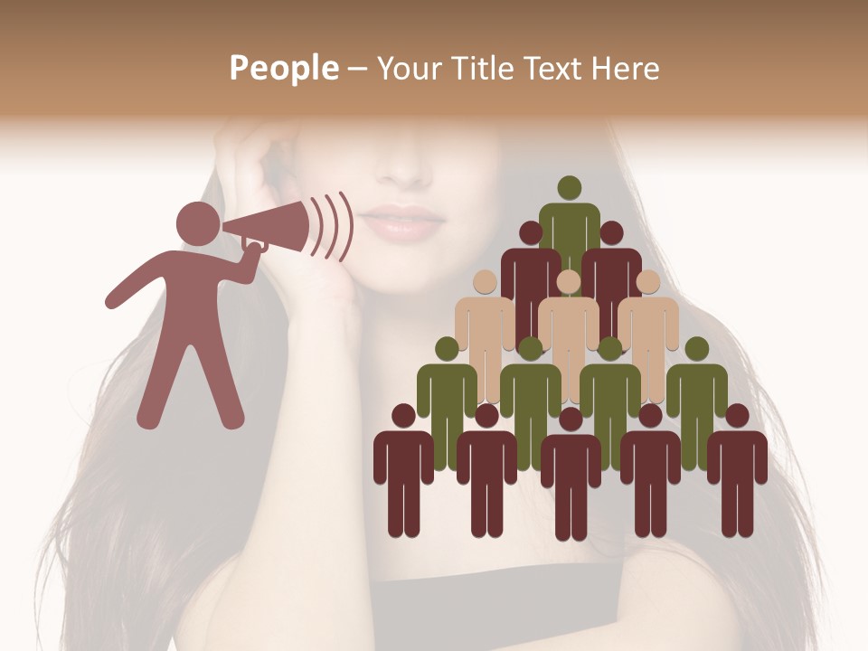 Pretty Glamour Young Woman PowerPoint Template