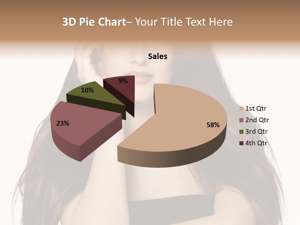 Pretty Glamour Young Woman PowerPoint Template